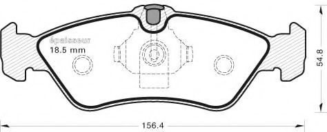 Комплект тормозных колодок, дисковый тормоз MGA 451