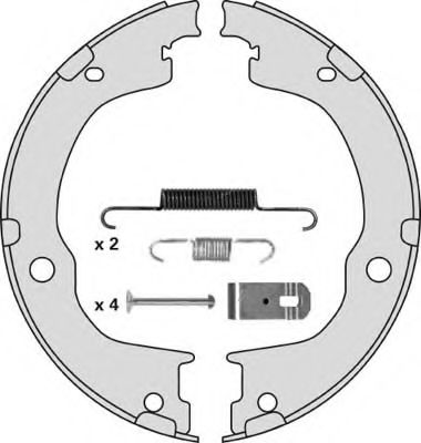 Комплект тормозных колодок, стояночная тормозная система MGA M870R