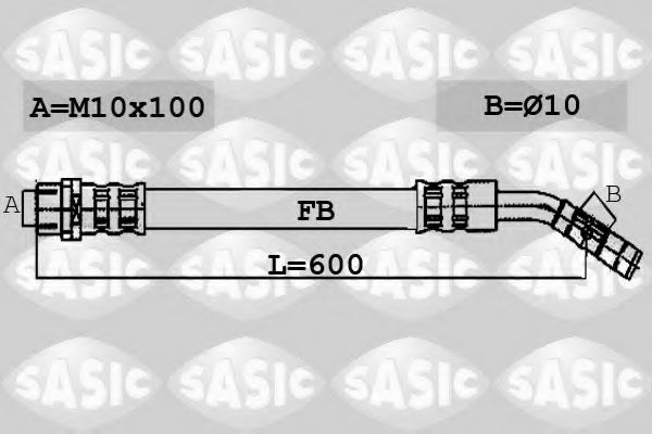 Тормозной шланг SASIC 6606094