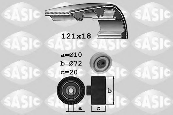 Комплект ремня ГРМ SASIC 1756039