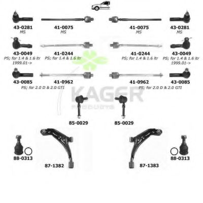 Подвеска колеса KAGER 800127