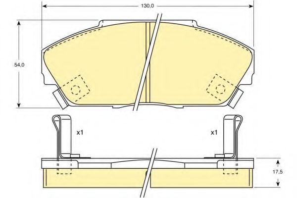 Комплект тормозных колодок, дисковый тормоз GIRLING 6107339