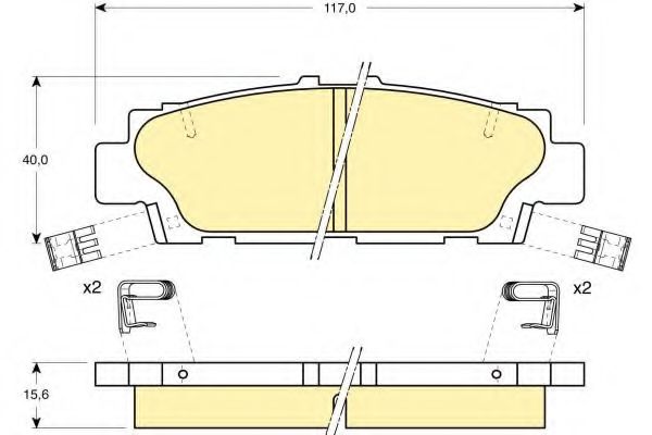 Комплект тормозных колодок, дисковый тормоз GIRLING 6112579
