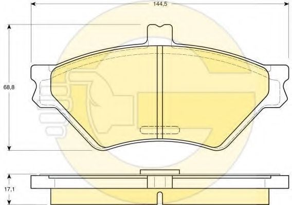 Комплект тормозных колодок, дисковый тормоз GIRLING 6112683