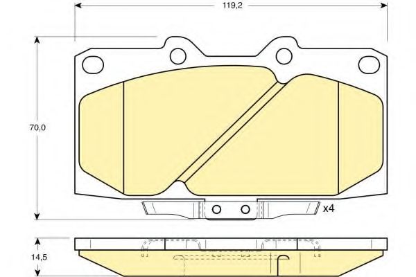 Комплект тормозных колодок, дисковый тормоз GIRLING 6131319