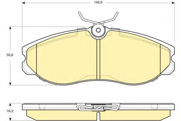 Комплект тормозных колодок, дисковый тормоз GIRLING 6133131