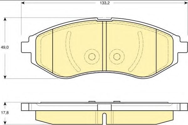 Комплект тормозных колодок, дисковый тормоз GIRLING 6133309