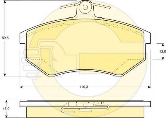 Комплект тормозов, дисковый тормозной механизм GIRLING 6410291