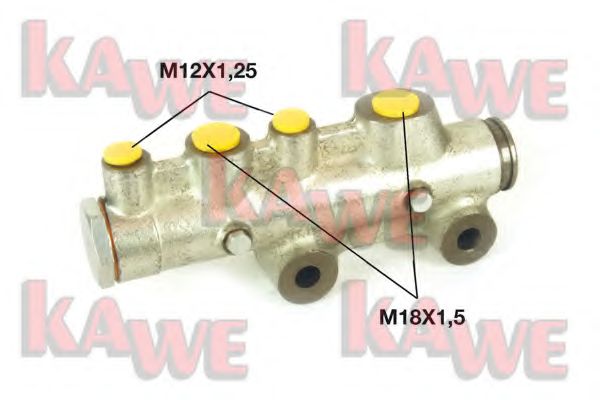 Главный тормозной цилиндр KAWE B6716