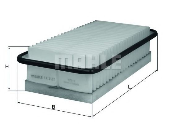 Воздушный фильтр MAHLE ORIGINAL LX 3187