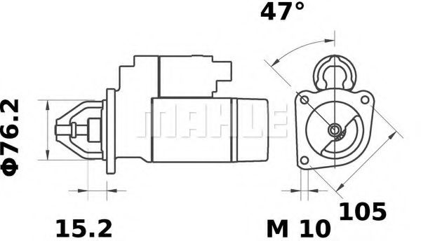 Стартер MAHLE ORIGINAL MS 179