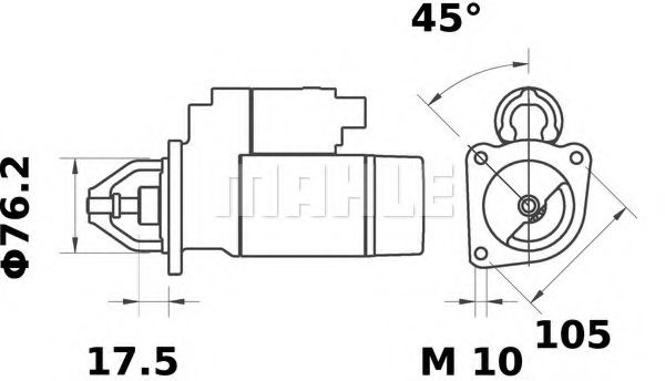 Стартер MAHLE ORIGINAL MS 56