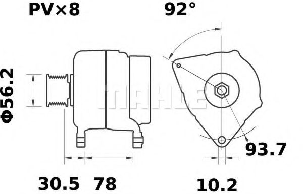 Генератор MAHLE ORIGINAL MG 69