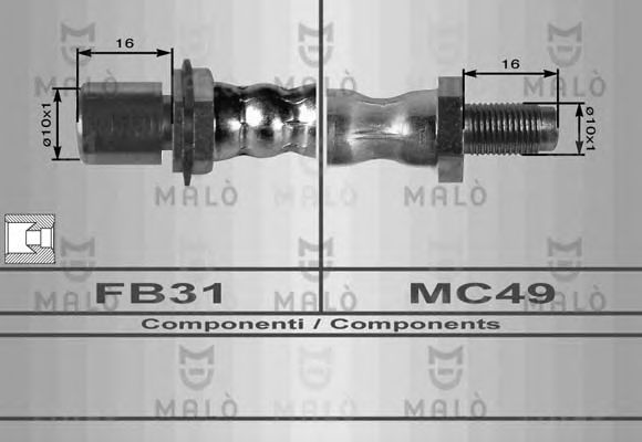 Тормозной шланг MALÒ 80081