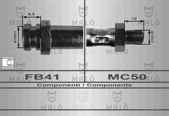 Тормозной шланг MALÒ 80107