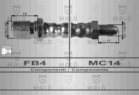 Тормозной шланг MALÒ 8019