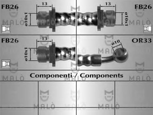 Тормозной шланг MALÒ 80975