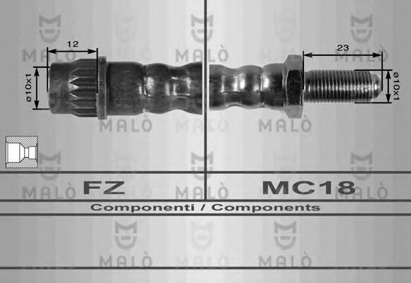 Тормозной шланг MALÒ 8422