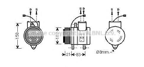 Компрессор, кондиционер PRASCO DWK041