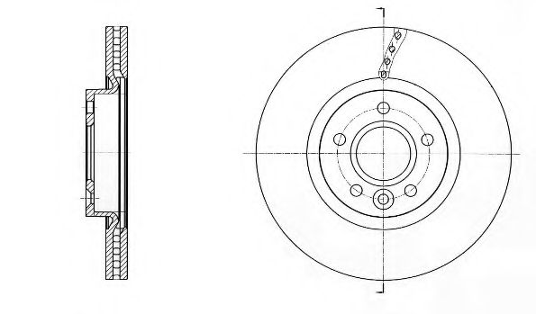 Тормозной диск WOKING D61589.10