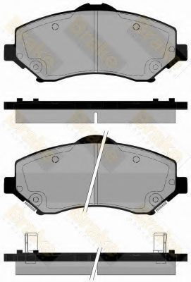 Комплект тормозных колодок, дисковый тормоз Brake ENGINEERING PA1837