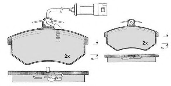 Комплект тормозных колодок, дисковый тормоз RAICAM 8133