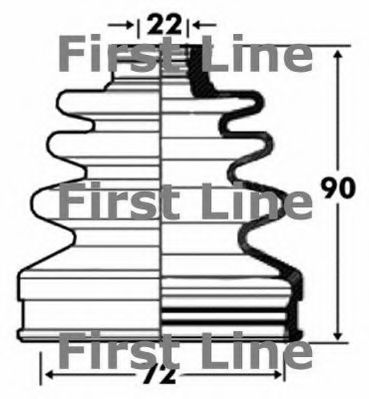 Пыльник, приводной вал FIRST LINE FCB2842
