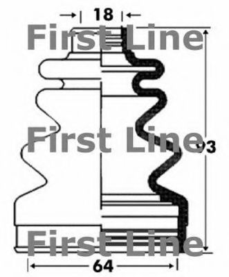 Пыльник, приводной вал FIRST LINE FCB2862