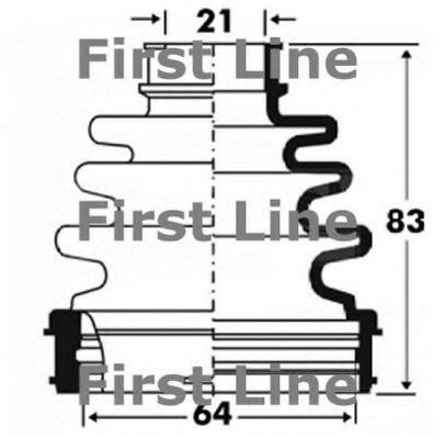 Пыльник, приводной вал FIRST LINE FCB2867