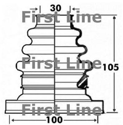 Пыльник, приводной вал FIRST LINE FCB2883