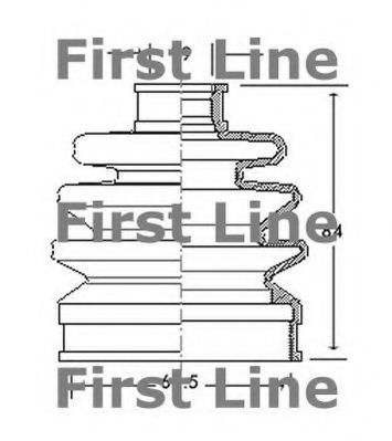 Пыльник, приводной вал FIRST LINE FCB2072