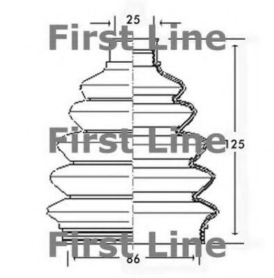 Пыльник, приводной вал FIRST LINE FCB2302