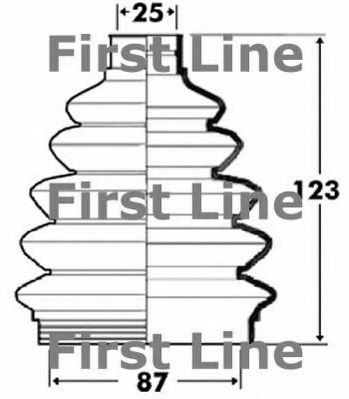 Пыльник, приводной вал FIRST LINE FCB6105