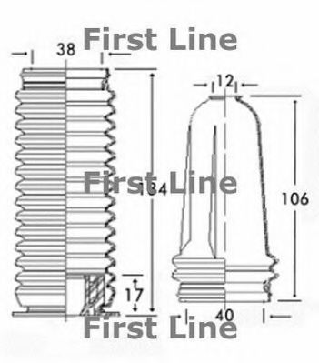 Пыльник, рулевое управление FIRST LINE FSG3167