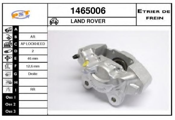 Тормозной суппорт SNRA 1465006