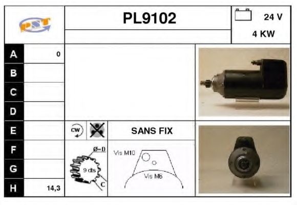 Стартер SNRA PL9102