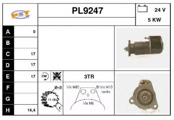 Стартер SNRA PL9247