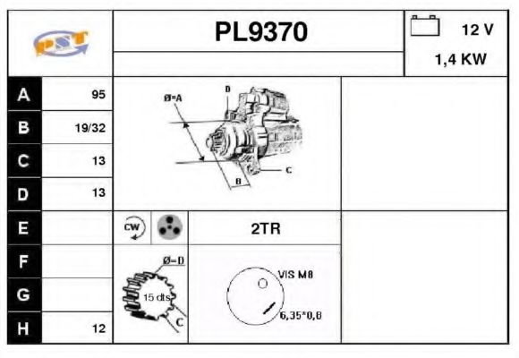 Стартер SNRA PL9370