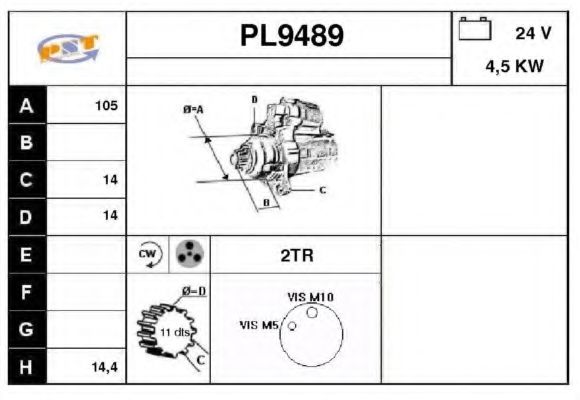 Стартер SNRA PL9489