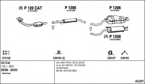 Система выпуска ОГ FENNO AU201