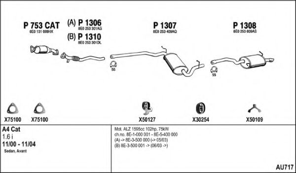 Система выпуска ОГ FENNO AU717