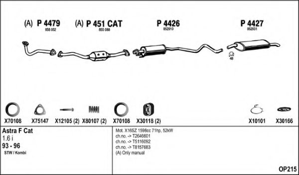 Система выпуска ОГ FENNO OP215