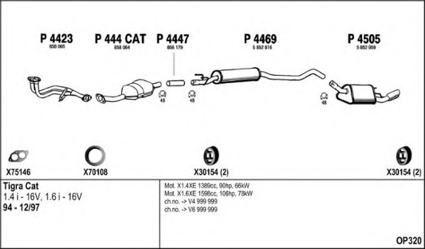 Система выпуска ОГ FENNO OP320