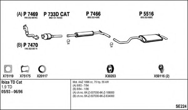 Система выпуска ОГ FENNO SE224
