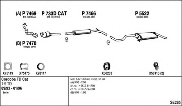 Система выпуска ОГ FENNO SE265