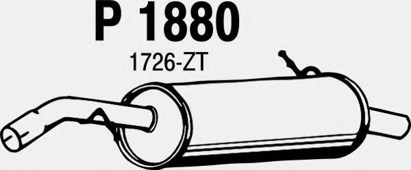 Глушитель выхлопных газов конечный FENNO P1880