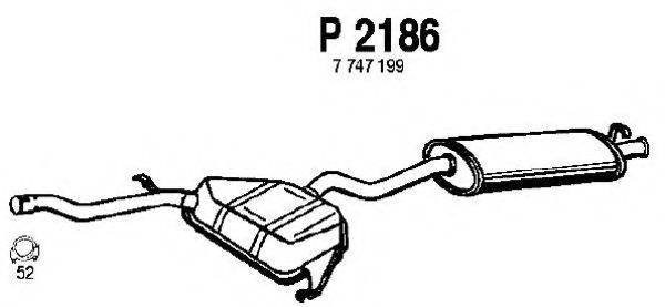 Глушитель выхлопных газов конечный FENNO P2186