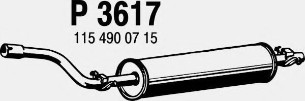 Глушитель выхлопных газов конечный FENNO 3617