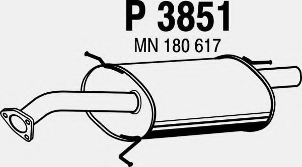 Глушитель выхлопных газов конечный FENNO P3851