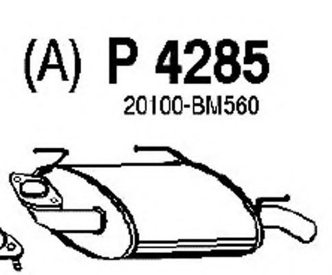 Глушитель выхлопных газов конечный FENNO P4285